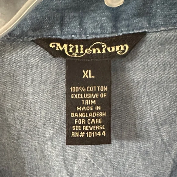 Sleeveless Chambray Dress with Drawstring Waist - Picture 2 of 3